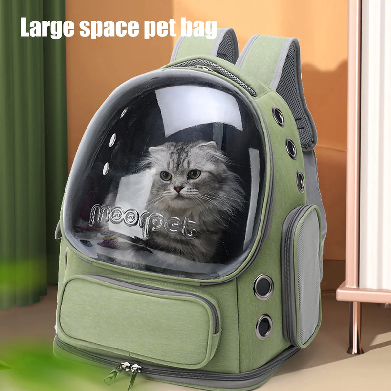 Pet Cat Backpack Astronaut Transparent Carrying Bag for Cat Puppy Breathable Kitten Outdoor Bags Space Capsule Cats Package