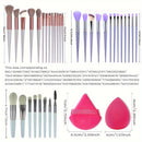 Conjunto de Pincéis de Maquiagem: Ferramentas Profissionais para Beleza com Esponja de Maquiagem e Bolsa de Armazenamento