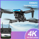 Drone E99 K3 Pro HD 4K - Câmera 4K, Estabilidade Avançada, Dobrável, Controle Remoto Mini RC, Fotografia Aérea por WiFi