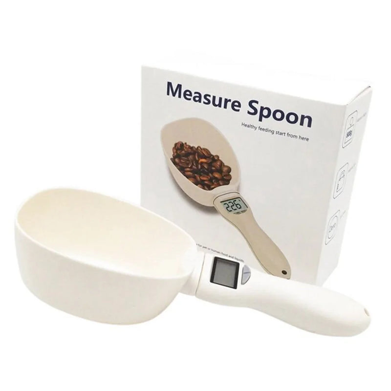 Digital Pet Food Scale with Electronic Measuring Spoon for Dogs and Cats