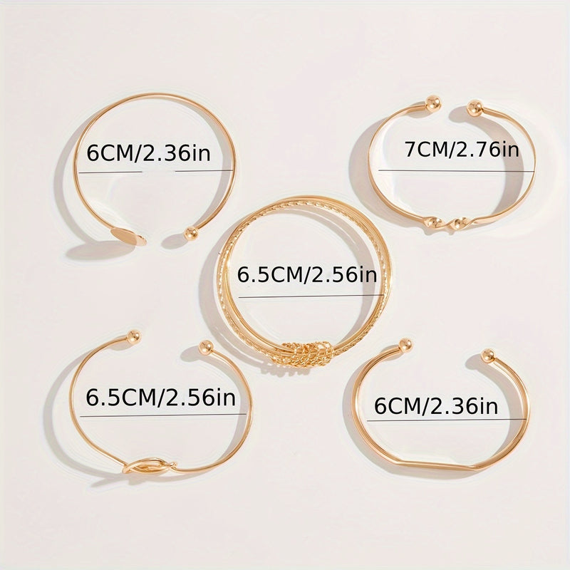 Conjunto de 5 Pulseiras Minimalistas