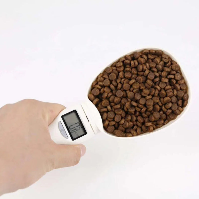 Digital Pet Food Scale with Electronic Measuring Spoon for Dogs and Cats