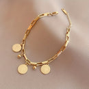 Bracelete Dourado com Pingentes